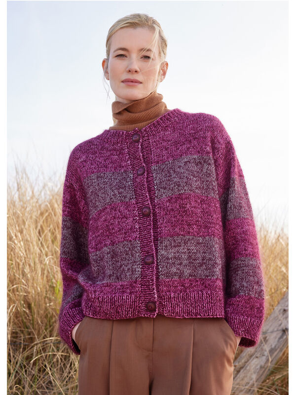 Lana Grossa FARGEBLOKK JAKKE Cool Wool Vintage & Silkhair