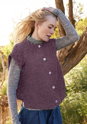 VEST I HALVPATENT Cool Wool Vintage fra Lana Grossa