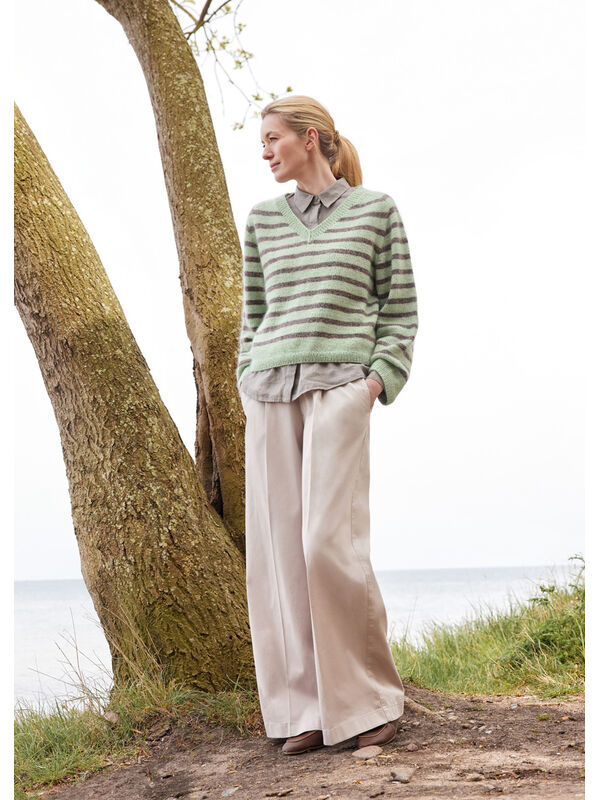 Lana Grossa GENSER MED STRIPER Merino Superiore & Silkhair