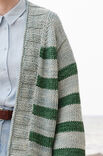 Lana Grossa TOP-DOWN JAKKE MED STRIPER Vintage Superchunky