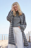 Lana Grossa TOP-DOWN JAKKE MED STRIPER Merino Superiore & Silkhair