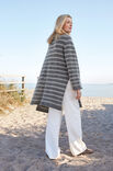 Lana Grossa TOP-DOWN JAKKE MED STRIPER Merino Superiore & Silkhair