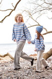 Lana Grossa TOP-DOWN GENSER MED STRIPER Cool Wool Big Mélange