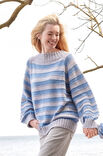 Lana Grossa TOP-DOWN GENSER MED STRIPER Cool Wool Big Mélange