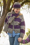 Lana Grossa TOP-DOWN FARGEBLOKK JAKKE Vintage Chunky