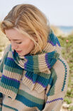 Lana Grossa SKJERF MED STRIPER Merino Uno