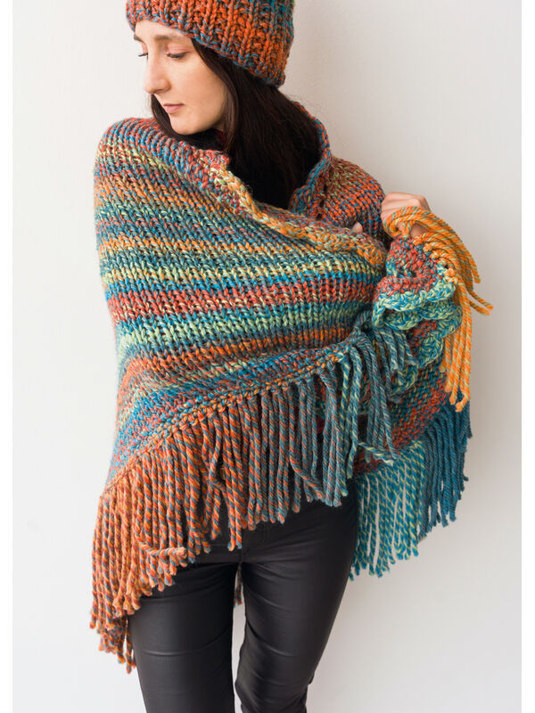 Lana Grossa TREKANTSKJERF Merino Twister - Strikkeoppskrift (SE)