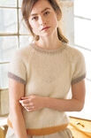 Lana Grossa ROHWEISSER PULLI MIT KURZEN ÄRMELN Silkhair - German Edition