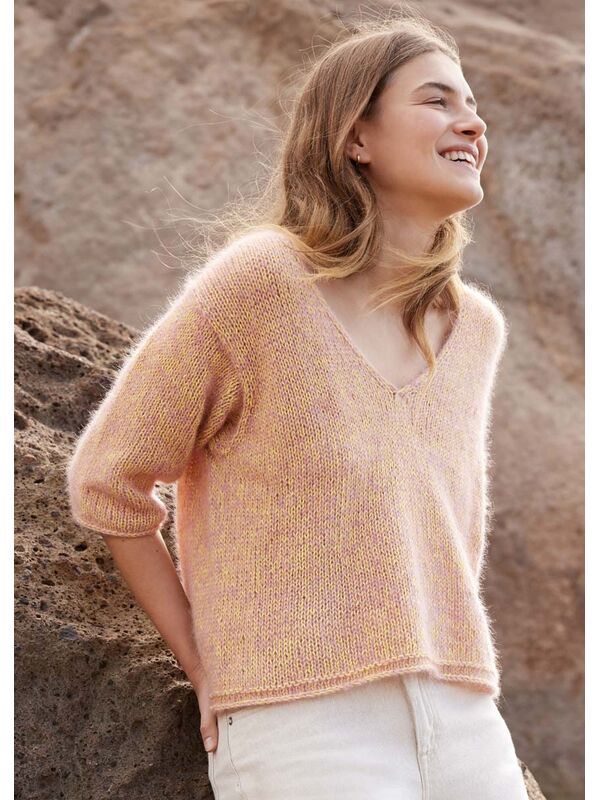 Lana Grossa PULLOVER Summer Cashmere & Silkhair - Strikkeoppskrift (NO)