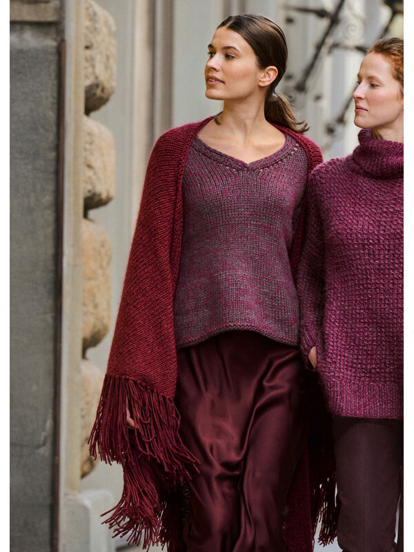 Lana Grossa TREKANTET SJAL Silkhair & Alta Moda Alpaca