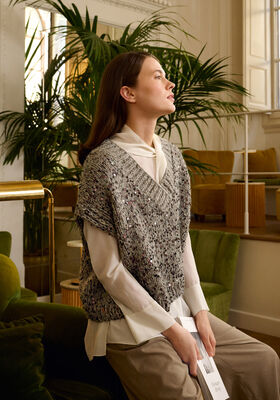 SLIPOVER Alta Moda Cashmere 16, Setasuri & Cosmo fra Lana Grossa