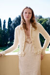 Lana Grossa JAKKE MED HEKLEDE RYSJER Summer Softness