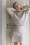 Lana Grossa PULLOVER & NEDERDEL Natural Alpaca Pelo - Strikkeoppskrift (NO)