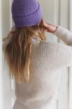 Lana Grossa PULLOVER & NEDERDEL Natural Alpaca Pelo - Strikkeoppskrift (NO)