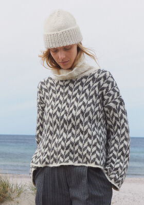 JAQUARD-GENSER Natural Alpaca Pelo - Strikkeoppskrift (NO) fra Lana Grossa