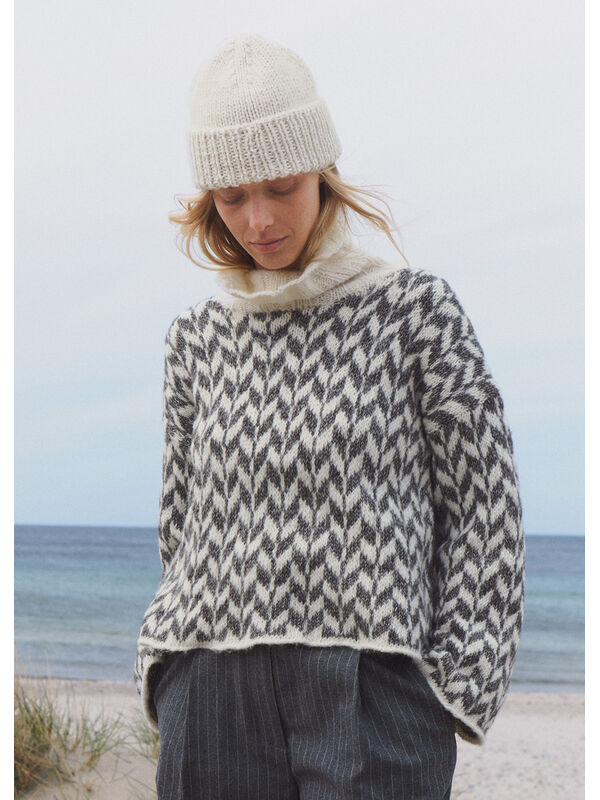 Lana Grossa JAQUARD-GENSER Natural Alpaca Pelo - Strikkeoppskrift (NO)