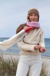 Lana Grossa FARGEBLOKK SKJERF Natural Alpaca Lungo - Strikkeoppskrift (NO)
