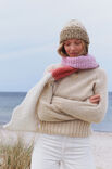 Lana Grossa FARGEBLOKK SKJERF Natural Alpaca Lungo - Strikkeoppskrift (NO)