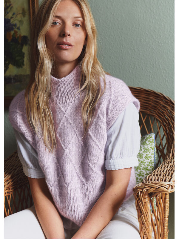 Lana Grossa RUTEVEST Natural Alpaca Pelo - Strikkeoppskrift (NO)