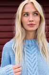 Lana Grossa GENSER MED HØY HALSKANT Superkid Seta - Strikkeoppskrift (NO)