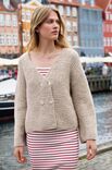 Lana Grossa JAKKE I ROTTINGMØNSTER Natural Alpaca Pelo - Strikkeoppskrift (NO)
