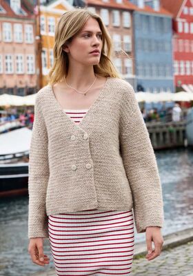 JAKKE I ROTTINGMØNSTER Natural Alpaca Pelo - Strikkeoppskrift (NO) fra Lana Grossa