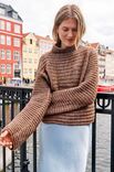 Lana Grossa RIBBESTRIKKET GENSER Natural Alpaca Pelo - Strikkeoppskrift (NO)