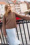 Lana Grossa RIBBESTRIKKET GENSER Natural Alpaca Pelo - Strikkeoppskrift (NO)