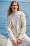 Lana Grossa CARDIGAN Natural Alpaca Pelo - Strikkeoppskrift (NO)