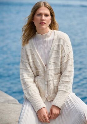 CARDIGAN Natural Alpaca Pelo - Strikkeoppskrift (NO) fra Lana Grossa