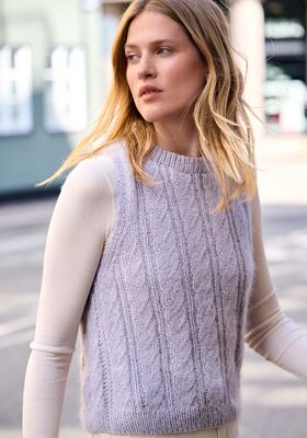 VEST Ecopuno & Silkhair - Strikkeoppskrift (NO) fra Lana Grossa