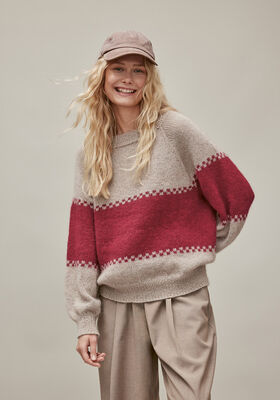 RAGLAN-GENSER Natural Lama Fine & Silkhair fra Lana Grossa