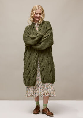 OVERSIZED-CARDIGAN Mohair di Gio fra Lana Grossa