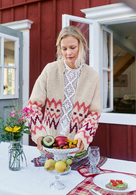 CARDIGAN Orsettini & Natural Alpaca Pelo fra Lana Grossa