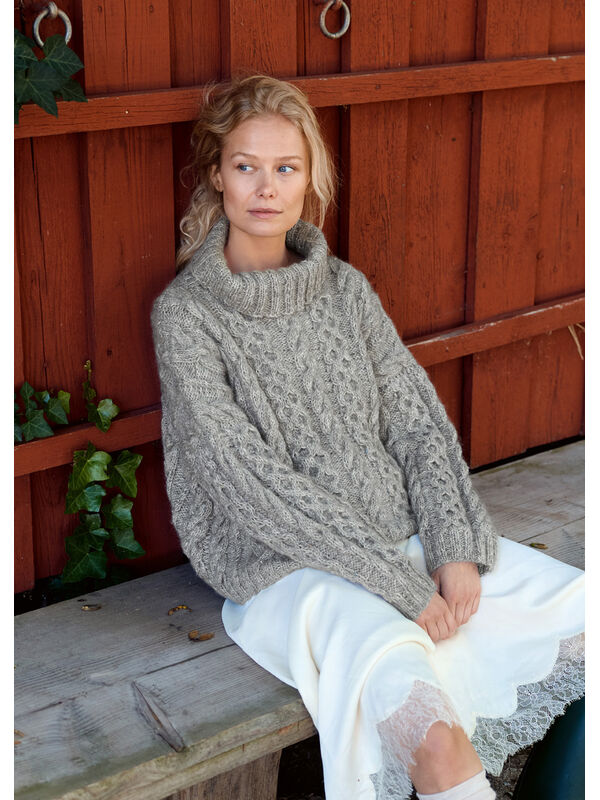 Lana Grossa PULLOVER Natural Alpaca Pelo & Natural Superkid Tweed