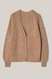 Lana Grossa RAGLAN-CARDIGAN Ecopuno & Setasuri - Strikkeoppskrift (DK)