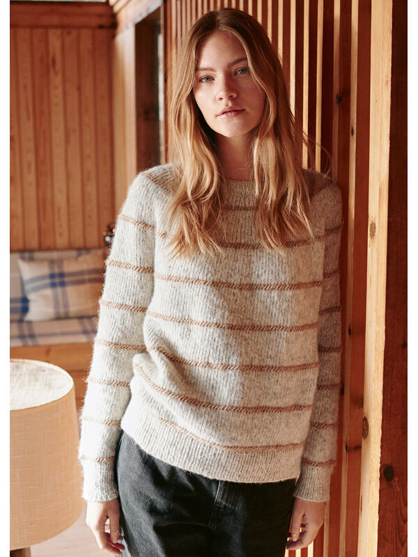 Lana Grossa PULLOVER Natural Alpaca Pelo - Strikkeoppskrift (DK)