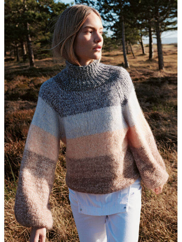 Lana Grossa PULLOVER Ecopuno & Setasuri - Strikkeoppskrift (DK)
