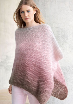 PONCHO OMBRÉ-VERLAUF Silkhair - German Edition fra Lana Grossa