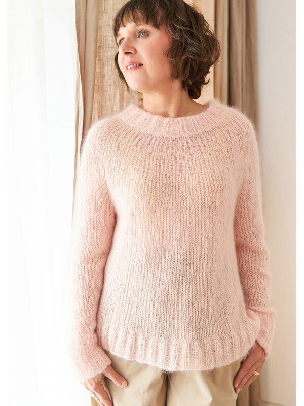 Lana Grossa SWEATER Silkhair - Strikkeoppskrift (DK)