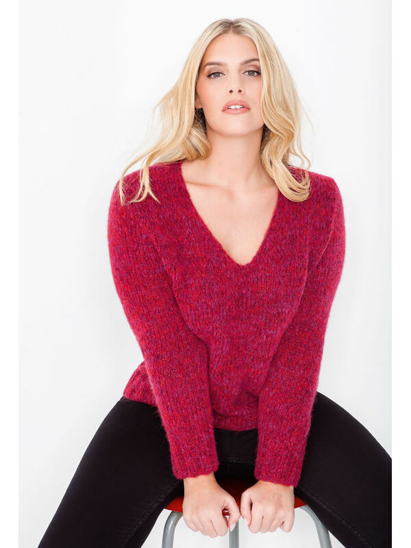 Lana Grossa PULLI MIT V-AUSSCHNITT Alpaca 400 - German Edition