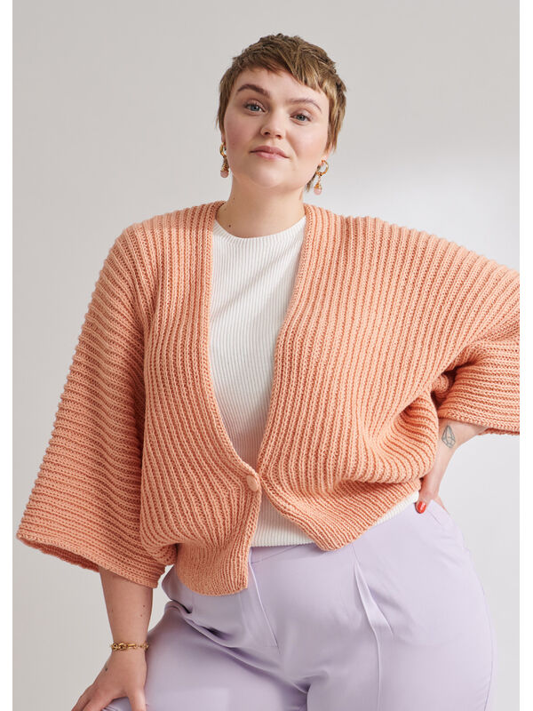 Lana Grossa KIMONOJAKKE Fourseason - Strikkeoppskrift (NO)