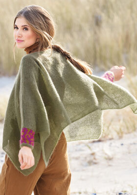 PONCHO Silkhair - Strikkeoppskrift (NO) fra Lana Grossa