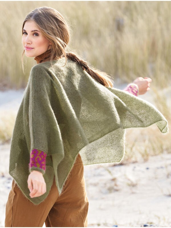 Lana Grossa PONCHO Silkhair - Strikkeoppskrift (NO)