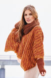 Lana Grossa PONCHO I TIGERMØNSTER Silkhair - Strikkeoppskrift (NO)
