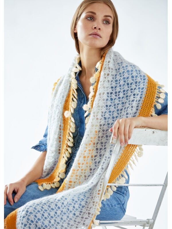Lana Grossa SKJERF Silkhair - Strikkeoppskrift (NO)