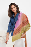 Lana Grossa HALVRUND SJAL Cool Wool Lace Hand-dyed - Strikkeoppskrift (DK)
