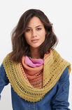 Lana Grossa HALVRUND SJAL Cool Wool Lace Hand-dyed - Strikkeoppskrift (DK)