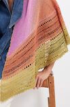 Lana Grossa HALVRUND SJAL Cool Wool Lace Hand-dyed - Strikkeoppskrift (DK)