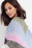 Lana Grossa TREKANTSKJERF Cool Wool Lace Hand-dyed & Cool Wool Lace - Strikkeoppskrift (DK)